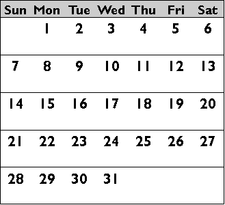 Calendar November 2017